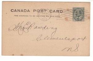 Canada Postal Stationery Postcard 1 C Edward Used 1912, Nova Scotia, Chronicle