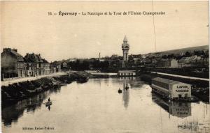 CPA ÉPERNAY - La Nautique et la Tour de l'Union Champenoise (741689)
