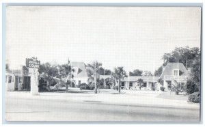 c1940 Chief Osceola Court San Marco Avenue Street St. Augustine Florida Postcard 