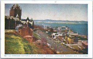 VINTAGE POSTCARD THE DUFFERIN TERRACES AT QUEBEC CITY CANADA WB POSTED 1953