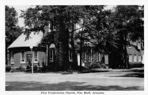 Pine Bluff Arkansas First Presbyterian Church Antique Postcard K64097