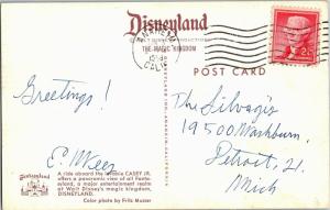 Disneyland Casey Jr Train Fantasyland c1958 Vintage Postcard M26