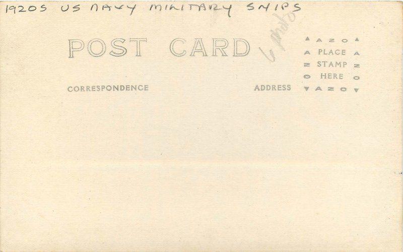 1920s US Navy Military Ships RPPC real photo postcard 10292