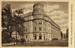 poland, KRAKOW CRACOW, Hauptpostamt der Deutschen Post-Osten Post Office (1940s)