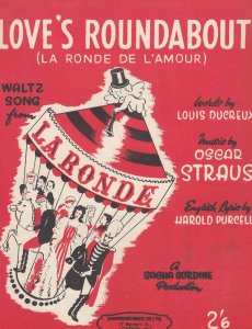 Love's Roundabout Harold Purcell 1950s Sheet Music