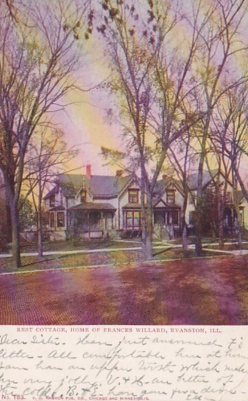 Illinois Evanston Rest Cottage Home Of Frances Willard 1906