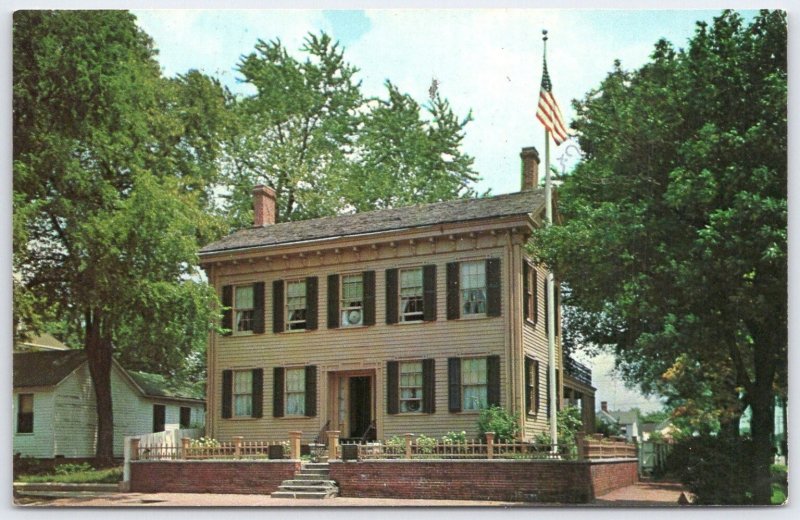 Vintage Abraham Lincoln's Home Springfield Illinois Postcard Photo by Parrish