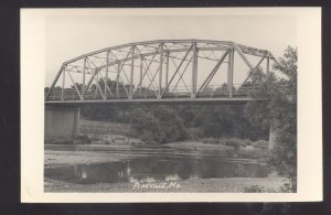 RPPC PINEVILLE MISSOURI MO. SUGAR RIVER BRIDGE VINTAGE REAL PHOTO POSTCARD