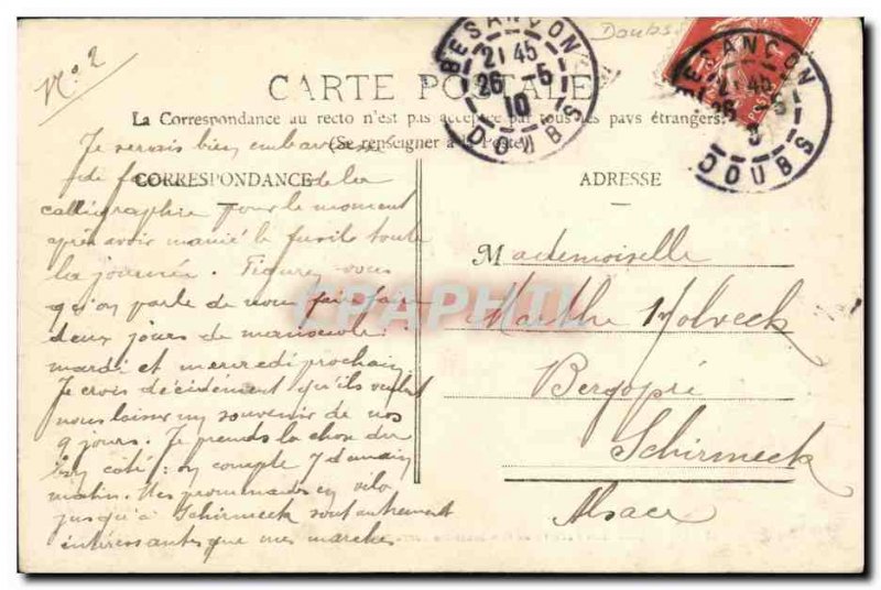 Old Postcard Besancon Rocks of the Citadel Tarragnoz