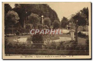 Old Postcard Beaune A Briand Square and the road to Dijon