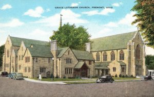 Vintage Postcard Grace Lutheran Church Parish Fremont Ohio Longanbach News Pub.