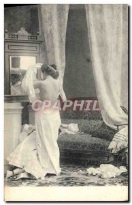 Postcard Old erotic Nude Woman
