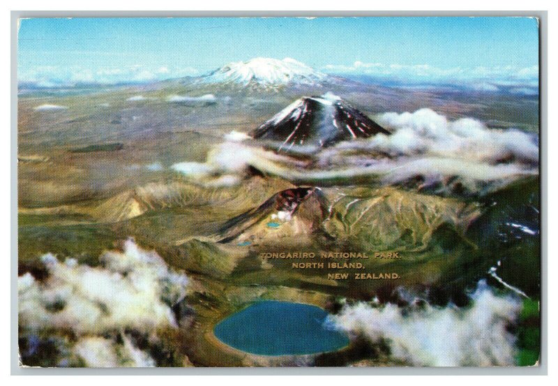 Tongariro National Park New Zealand Vintage Postcard Continental View Card 