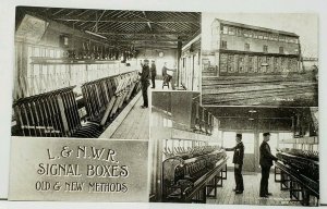 L&NW Railway Signal Boxes Old & New Methods London North Western Postcard I19