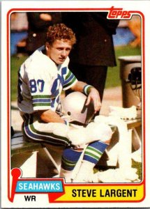 1981 Topps Football Card Steve Largent Seattle Seahawks sk60473