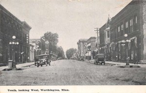 Washington Minnesota Tenth Street looking West Vintage Postcard U594