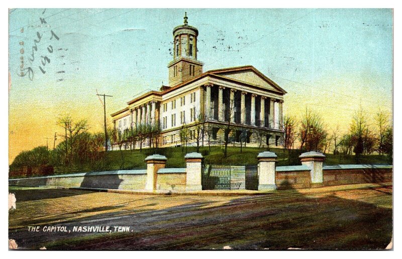 1907 Tennessee State Capitol, Nashville, TN Postcard