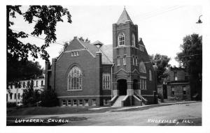 Knoxville Illinois Lutheran Church Real Photo Antique Postcard K57972