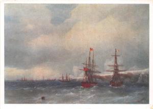 B66924 I K Auvazovsku   painting postcard art