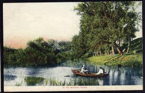 New York In the Mohawk Valley Couple in a Canoe - Divided Back