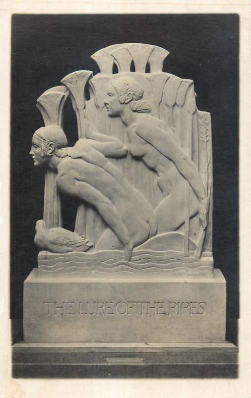 Fine art sculpture postcard - The Lure of the Pipes