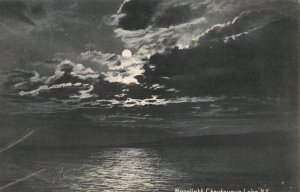 Vintage Postcard Moonlight Chautauqua Lake New York NY The Rotograph Co. Pub.