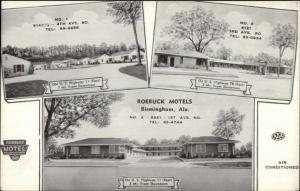 Birmingham AL Roebuck Motels Postcard