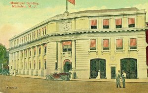 Postcard Hand Tinted View of Municipal Building in Montclair, NJ.       aa2