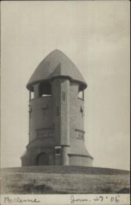 Jamaica Plain MA Bellevue Tower c1905 Real Photo Postcard