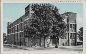 Iowa IA Postcard Old SHENANDOAH Company E Memorial Building