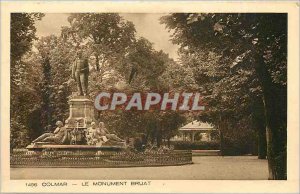 Old Postcard Colmar in 1456 the monument Bruat