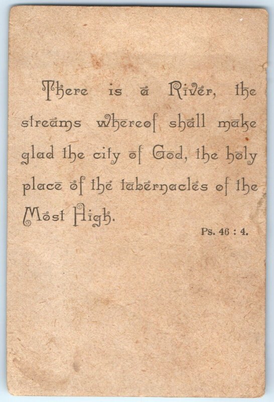 c1880s x2 Christian Paper Trade Cards Bible Quotes Psalm Neat Typography C31