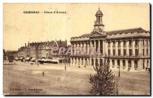 Old Postcard Cambrai Place D Armes