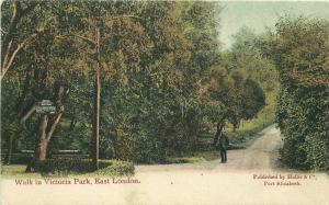C-1910 Walk Victoria Park Postcard London UK Hallis C hand colored 3490