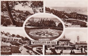 RP; WESTCLIFF-ON-SEA, Essex, England, PU-1946; Rock Gardens, The Floral Clock...
