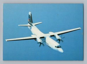 Aviation Airplane Postcard Ansett Airlines Australia Fokker 50 VH-FNA Midair AO3