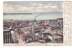 Birds Eye View And Harbor Of Seattle, Washington, 1906 Postcard, Local Publisher