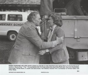 Ernest Borgnine Vera Miles Fire Disaster Film 10x8 Monochrome Publicity Photo