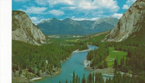 Canada Alberta Banff Valley And The Fairholm Range As Seen From The Banff Spr...