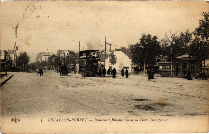 CPA LEVALLOIS-PERRET - Boulevard Bineau, vu de la Porte Champerret (986979)