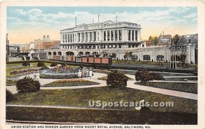 Union Station & Sunken Garden in Baltimore, Maryland