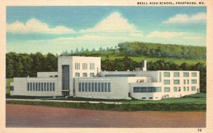 Vintage Postcard 1920's View of Beall High School Frostburg Maryland MD