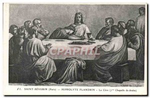 Paris Saint Severin Old Postcard Hippolyte Flandrin The Last Supper (7th chap...