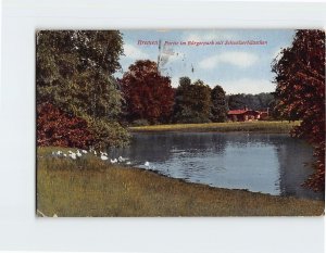 Postcard Partie im Bürgerpark mit Schweizerhäuschen, Bremen, Germany