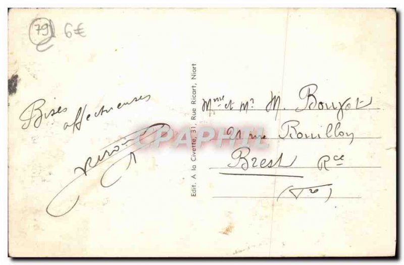 Old Postcard Niort Le Donjon