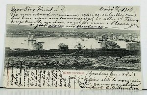 NORGE Norway, Hilsen fra Vadso, Ships, Boats, Town View c1903 Postcard D19