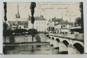 France MELUN Vue prise la place Pralin c1904 Postcard L12