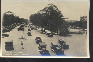 RPPC BUENOS AIRRES ARGENTINA DOWNTOWN STREET OLD CARS REAL PHOTO POSTCARD