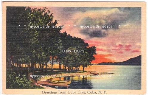 Greetings from Cuba Lake, Cuba NY