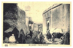 Morocco  Maroc ,  rue et Mosquee